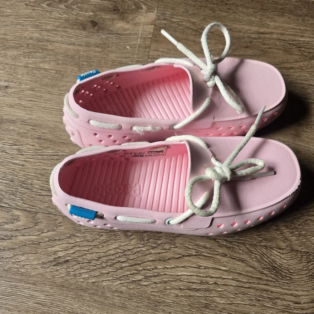 People Kids Pink Water Shoes - Lightweight Slip-On Clog